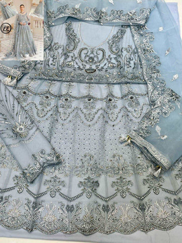 Akbar Aslam Organza Bridal Suit - Yumnaz