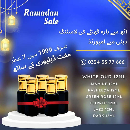 Ramadan 7 Attars Deal Best Fragrances - 12ml