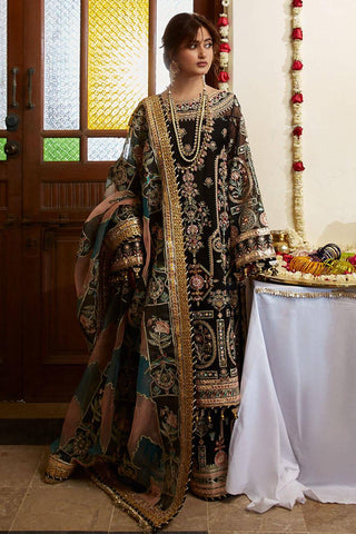 Zarlish By Mohsin Naveed Ranjha Sagar Kinaray Wedding Collection 3 Pieces Unstitched ZWU-23 Basgul - Yumnaz
