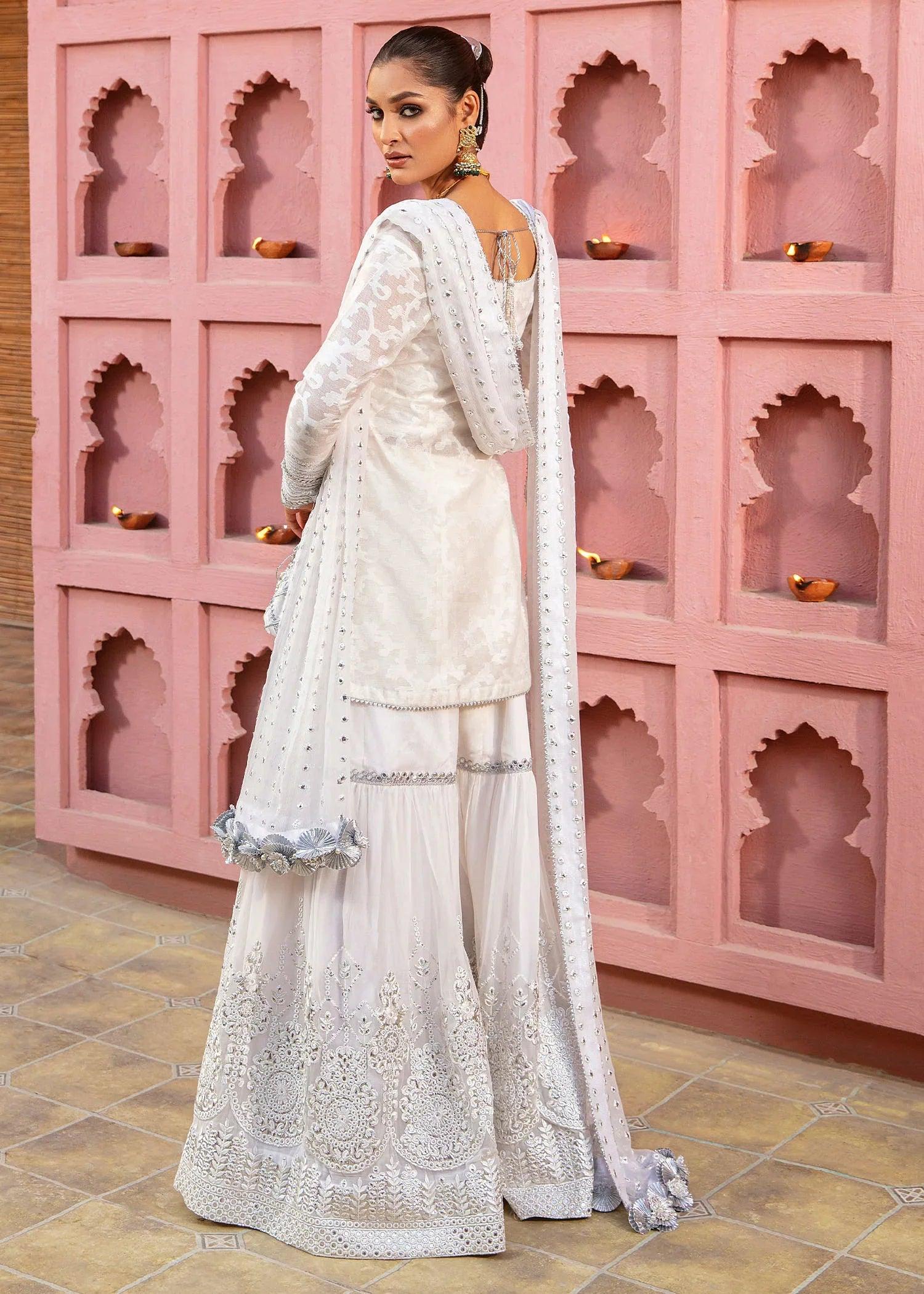 Chandni Nur-e-Subh by Nilofer Shahid Wedding Collection unstitched 3 Pieces - Yumnaz