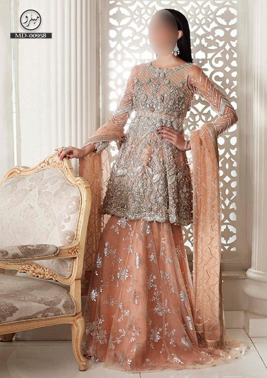 Anaya Net Bridal Suit - Yumnaz