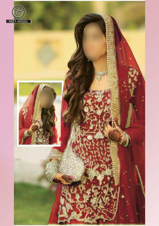Atif Riaz Net Bridal Suit - Yumnaz