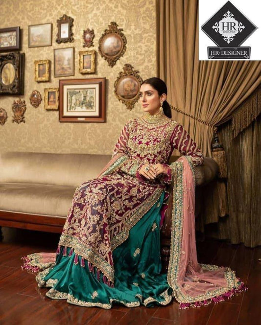 Ayeza Khan Net Bridal Suit - Yumnaz