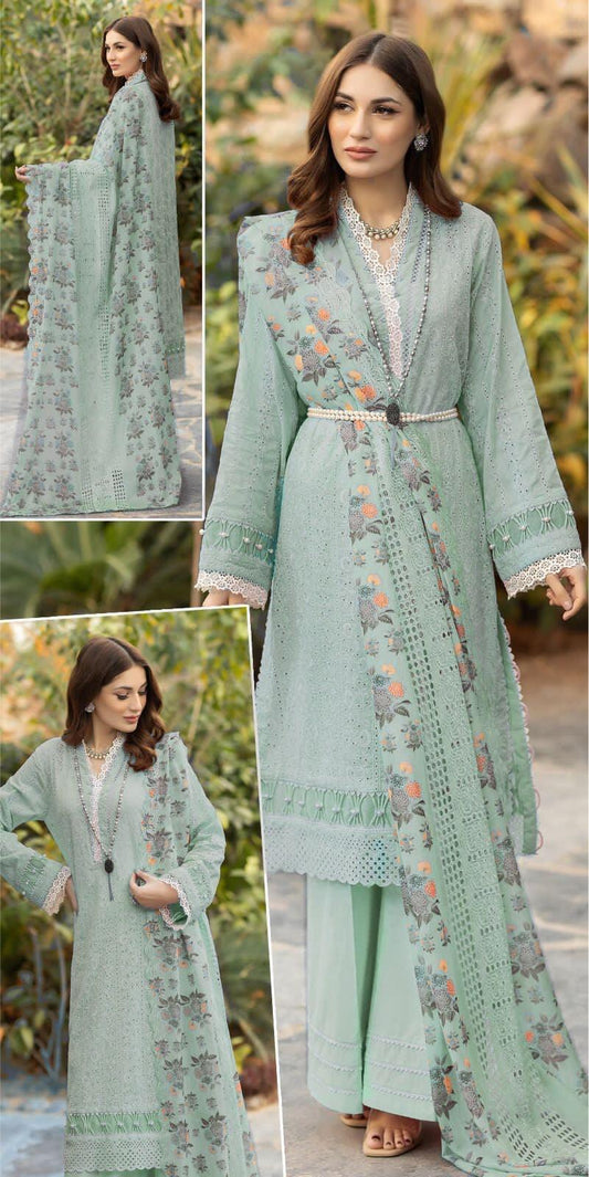 Embroidered Cotton Suit-Cotton Suits-Replica Zone