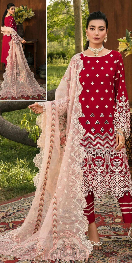 Embroidered cotton Suit - Yumnaz