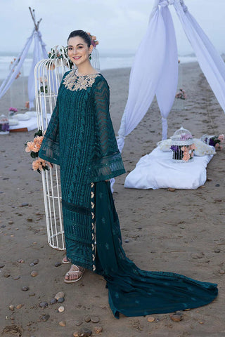 Luxe By Azure Embroidered Chiffon Suits Unstitched 3 Piece AS-110 Jasper Shine - Yumnaz