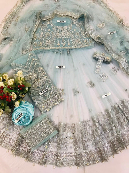 Kashees Net Bridal Suit - Yumnaz