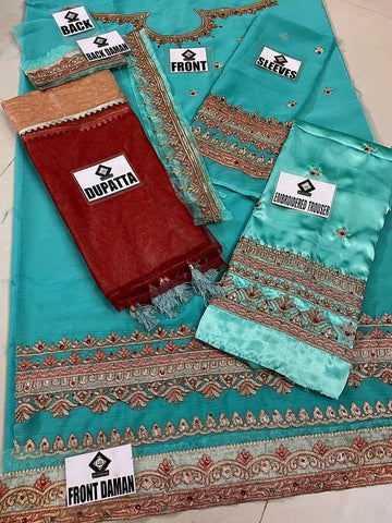 Minal Khan Chiffon Suit - Yumnaz
