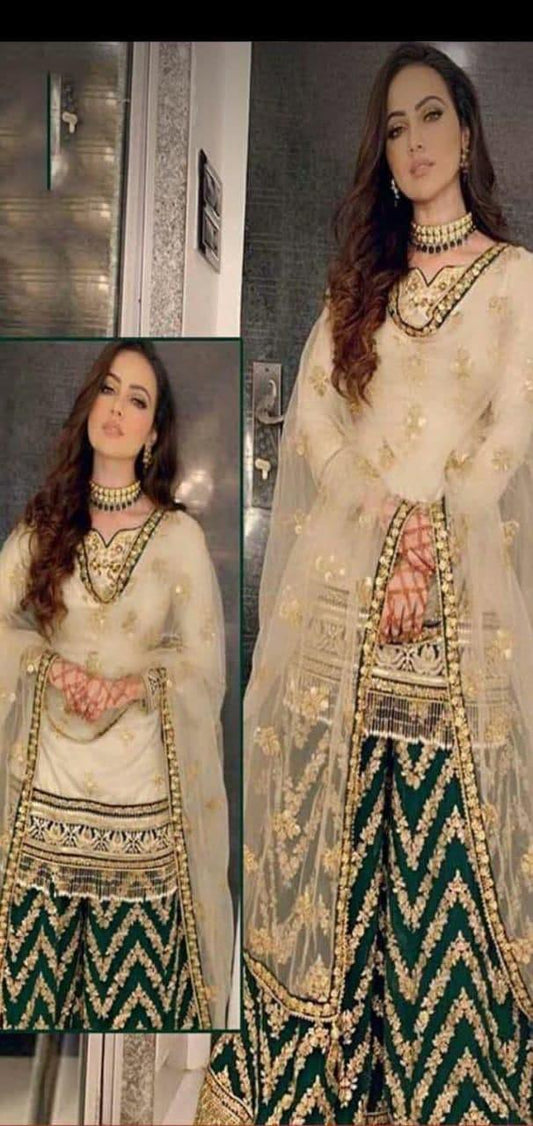 Sana Khan Masuri Bridal Suit - Yumnaz