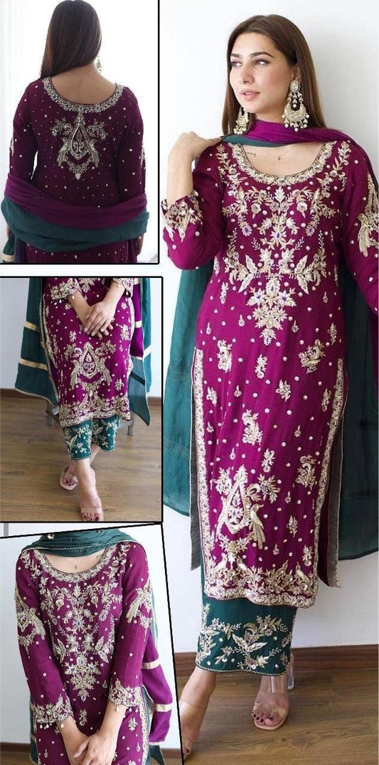 Zainab Chottani Chiffon Suit - Yumnaz