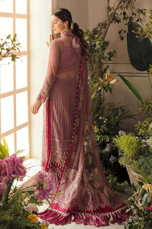 Afrozeh La Fuchsia Wedding Edit'22 Unstitched 3pc Suit D-07 - Yumnaz