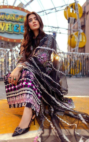 Asifa & Nabeel Lilibet Luxury MIA Lawn 3 pc Unstitched Luxury Collection - Yumnaz