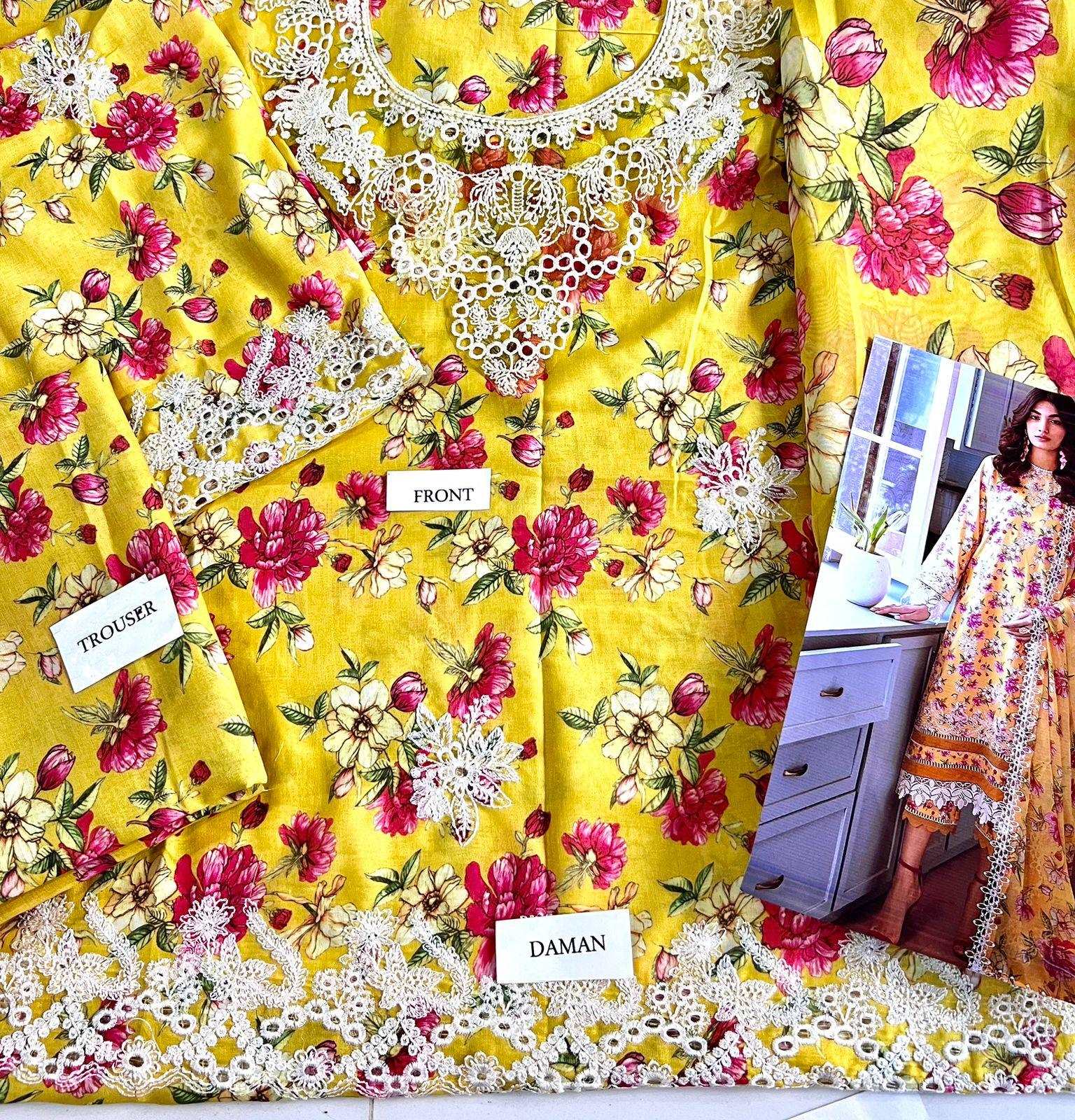 Afrozeh Lawn Suit - Yumnaz