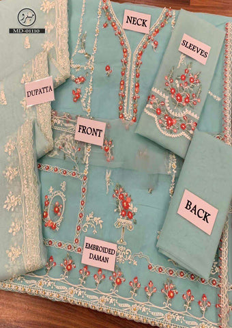 Agha Noor Organza Suit - Yumnaz