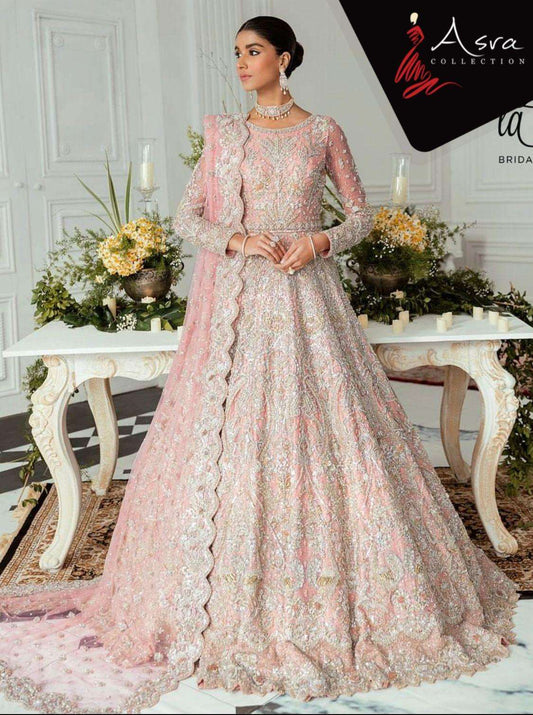 Akbar Aslam Net Bridal Suit - Yumnaz