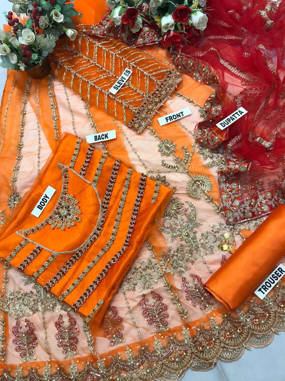 Akbar Aslam Net Frock - Yumnaz