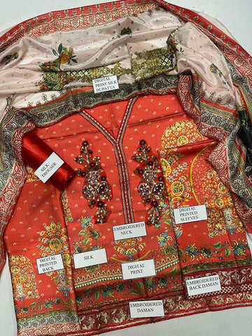 Asifa Nabeel Silk Suit - Yumnaz