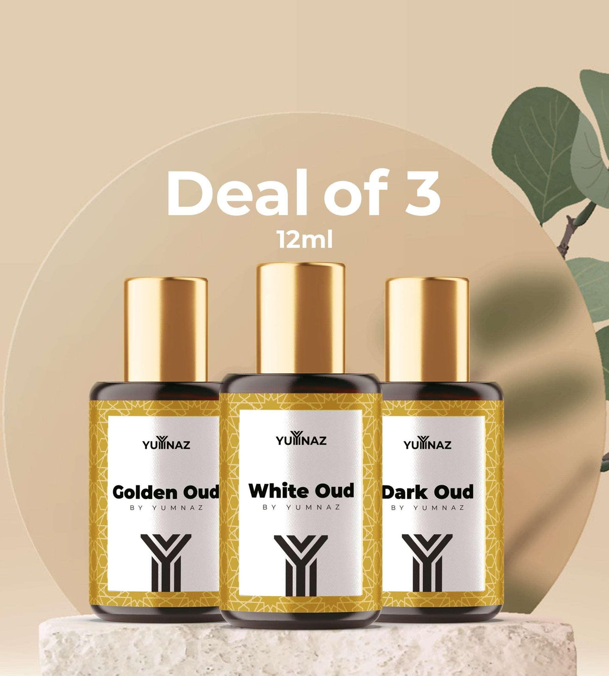 Get 3 Long Lasting Attars 12ml each - White Oud, Dark Oud, Golden Oud | Perfume Price in Pakistan