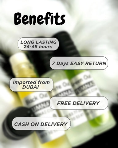 Pack of 3 Luxury ATTAR | White Oud, Black Oud, Green Oud | Total 24ml - 8ml Each with Pure Fragrance | 48-Hour Lasting Guarantee | Unisex – For Both Men & Women | FREE DELIVERY | EASY 7-DAY RETURNS