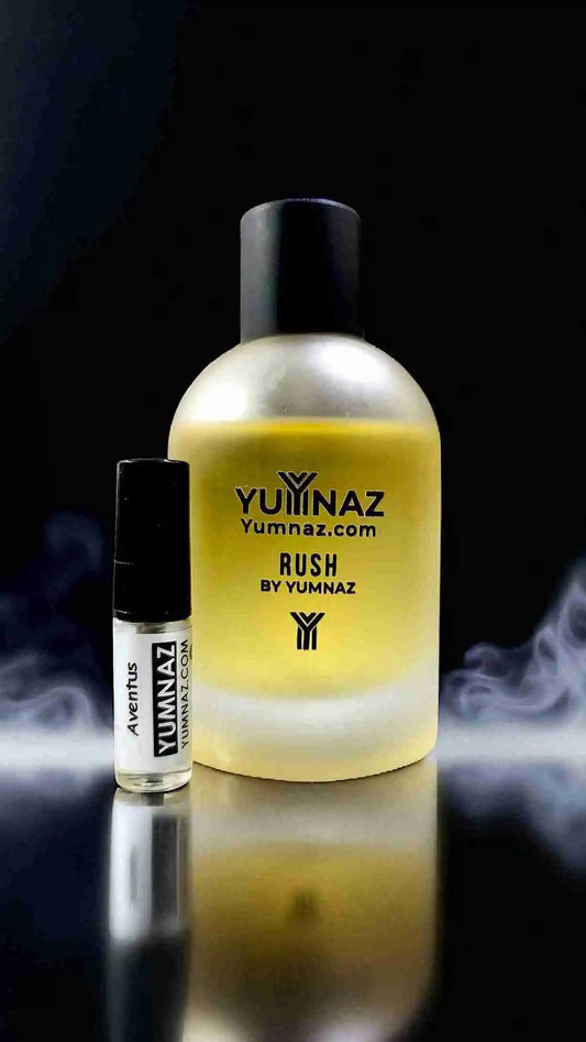 Rush by Yumnaz – Best-Selling Signature Perfume | Unisex (Male+Female) Luxury + Free Aventus Creed Sample & Gift Pack!