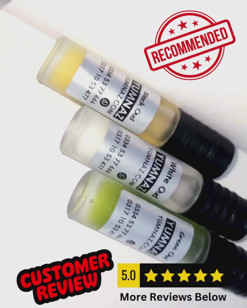Pack of 3 Luxury ATTAR | White Oud, Black Oud, Green Oud | Total 24ml - 8ml Each with Pure Fragrance | 48-Hour Lasting Guarantee | Unisex – For Both Men & Women | FREE DELIVERY | EASY 7-DAY RETURNS