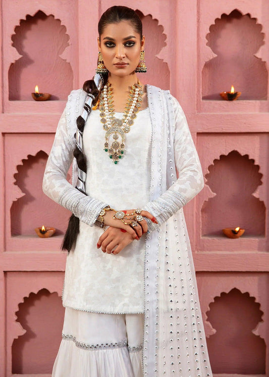 Chandni Nur-e-Subh by Nilofer Shahid Wedding Collection unstitched 3 Pieces - Yumnaz