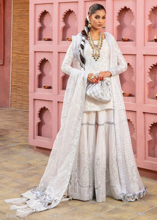 Chandni Nur-e-Subh by Nilofer Shahid Wedding Collection unstitched 3 Pieces - Yumnaz