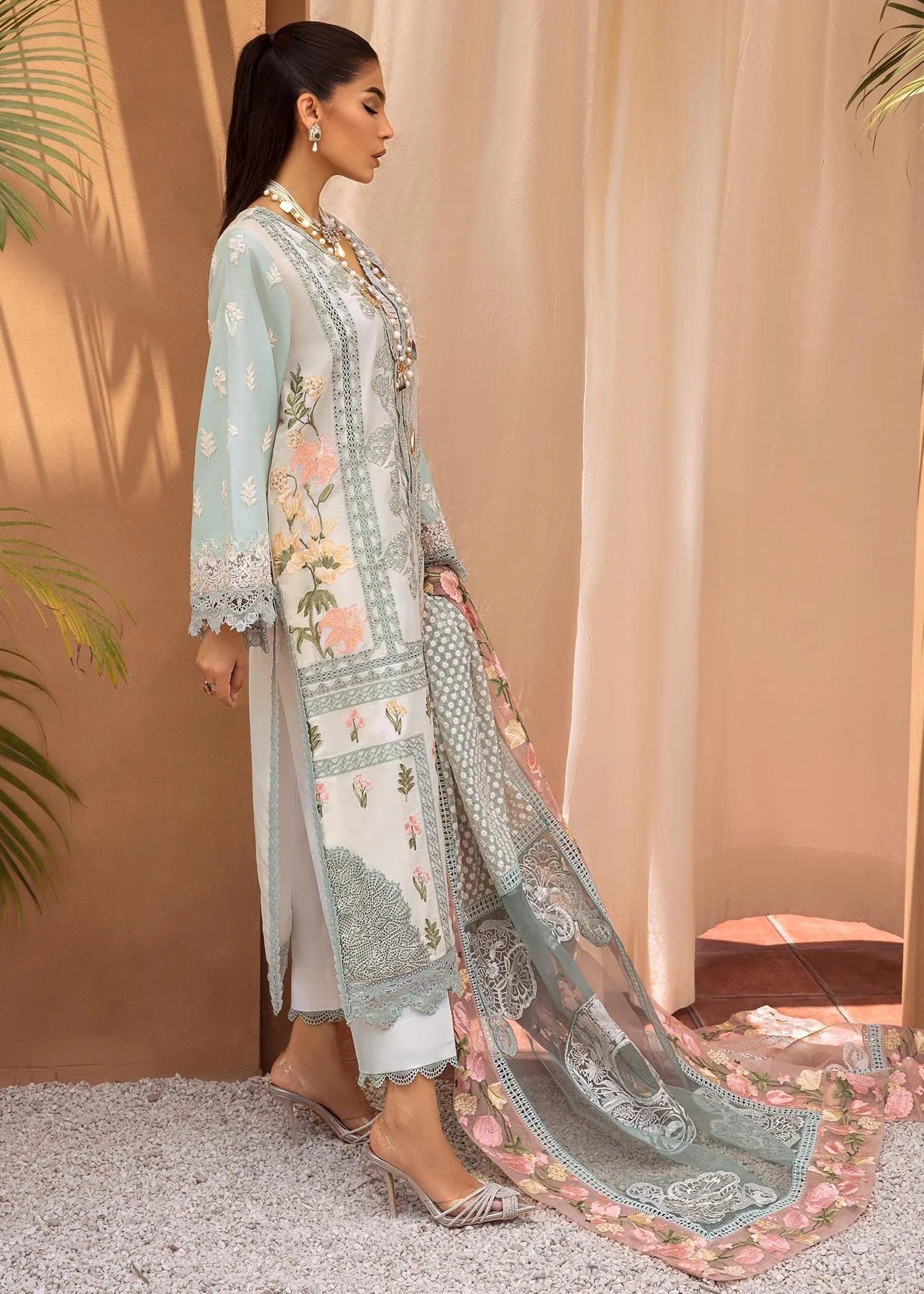 Crimson Serene Luxury Lawn by Saira Shakira - Yumnaz