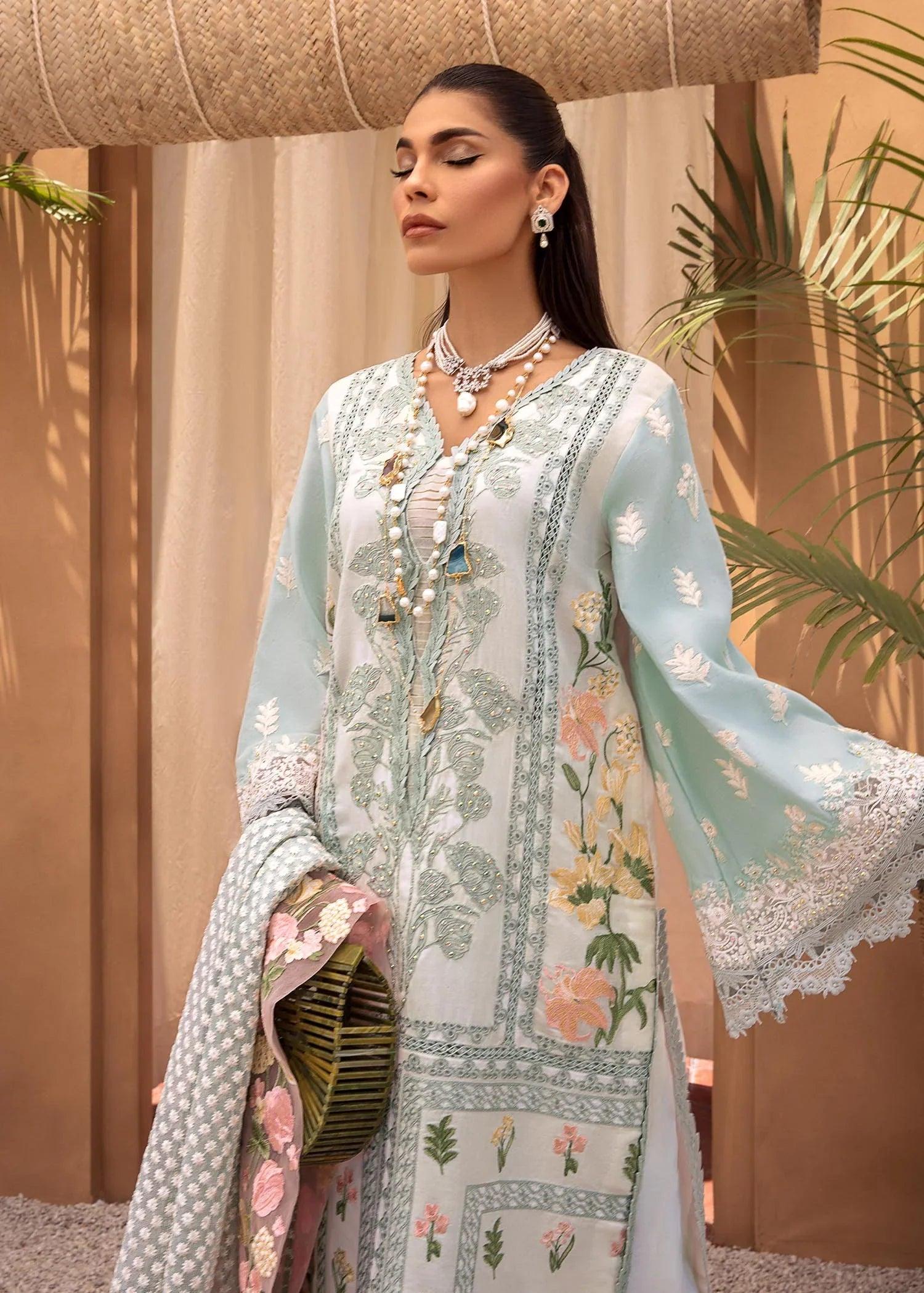 Crimson Serene Luxury Lawn by Saira Shakira - Yumnaz