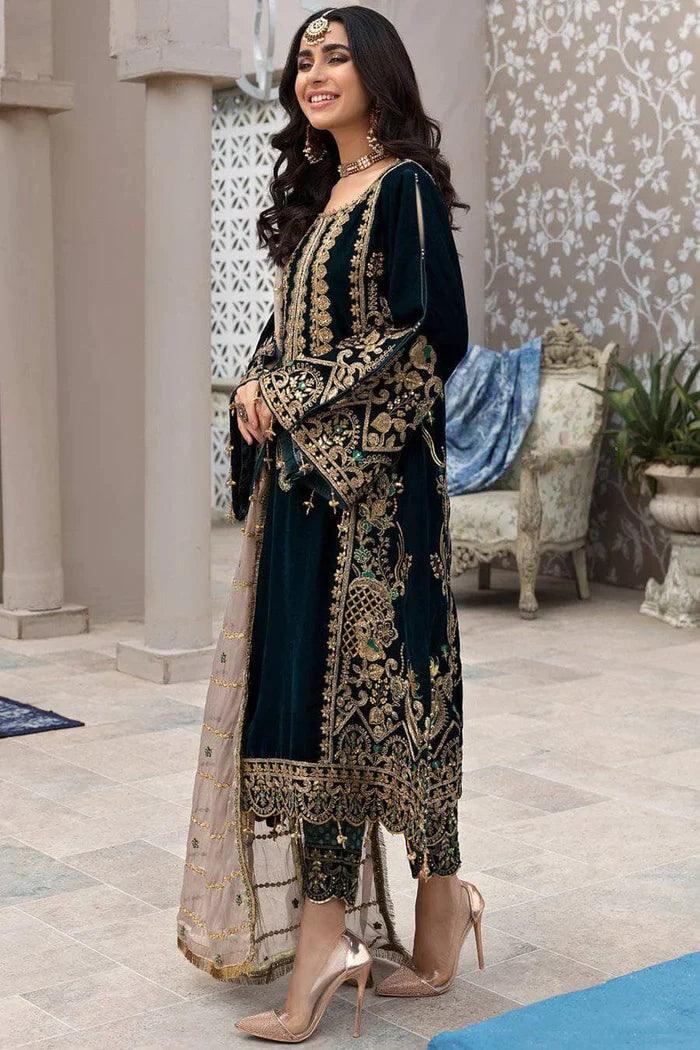 Eman Adeel Makhmal Collection 3 Pc Unstitched MK-2 - Yumnaz