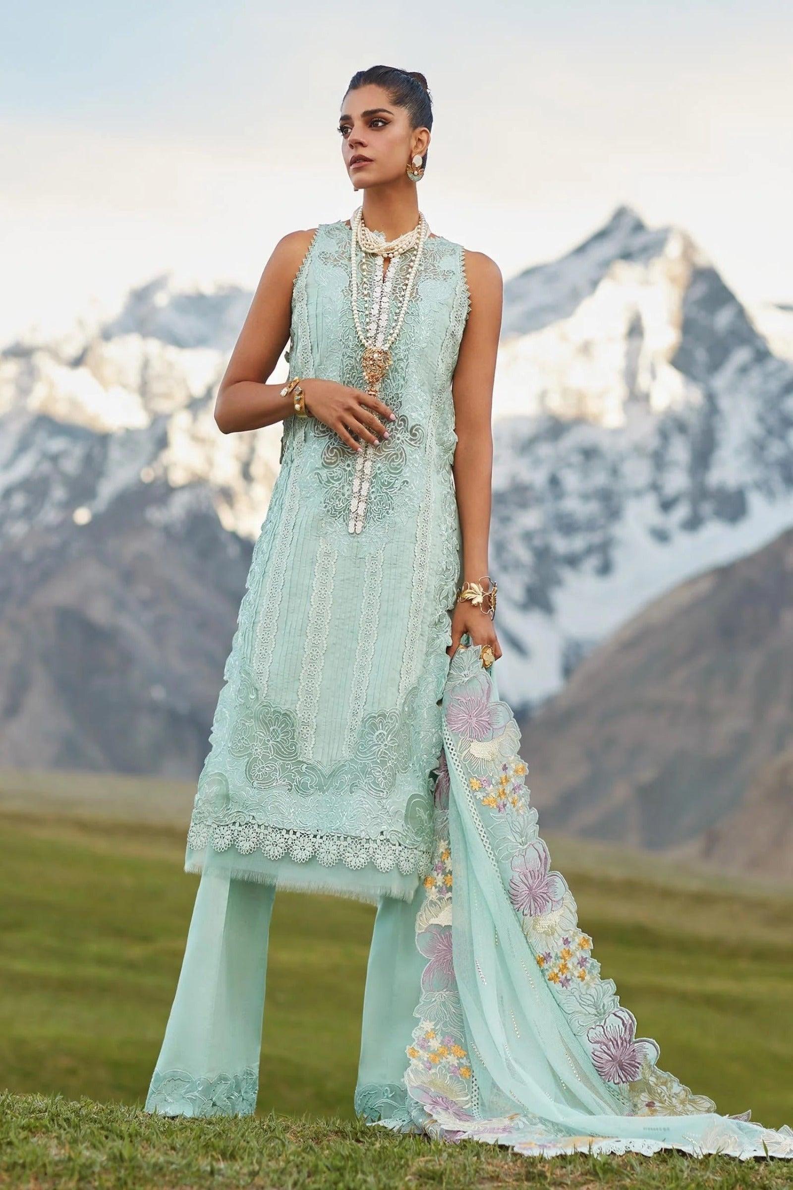 Crimson Lawn by Saira Shakira Lawn 23 Vol 2 - Summer Lawn - Crimson - Pleated Perfection - D4 A - Yumnaz