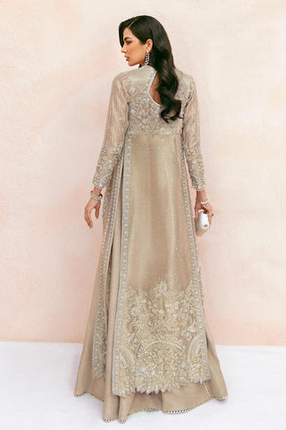 Soraya Sepia Gold-Unstitched 3 Pieces Heavy Embroidered on Net