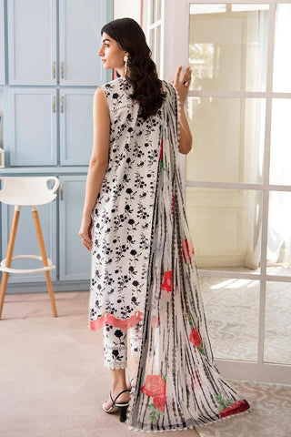 Afrozeh Printkari Unstitched Embroidered Lawn 3 Pc Suit 05 - Sandy Shore - Yumnaz