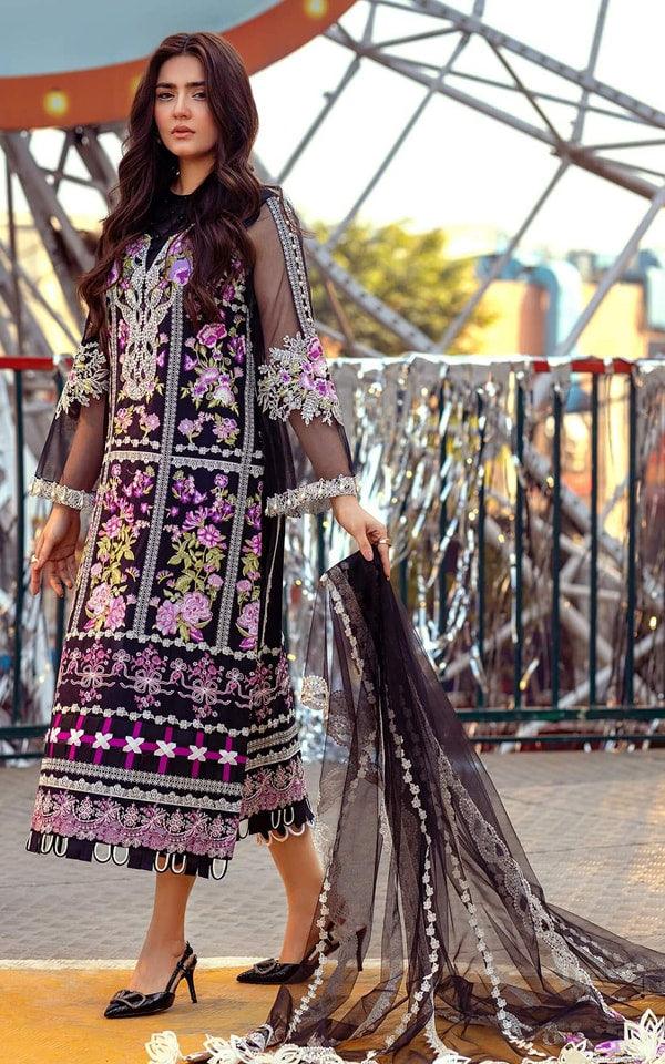 Asifa & Nabeel Lilibet Luxury MIA Lawn 3 pc Unstitched Luxury Collection - Yumnaz