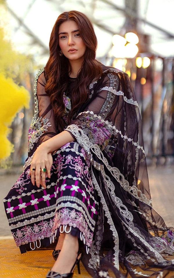 Asifa & Nabeel Lilibet Luxury MIA Lawn 3 pc Unstitched Luxury Collection - Yumnaz