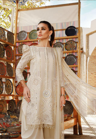 Maria.B Luxury Lawn Eid Collection LAWN UNSTITCHED DESIGN # 8A - Yumnaz