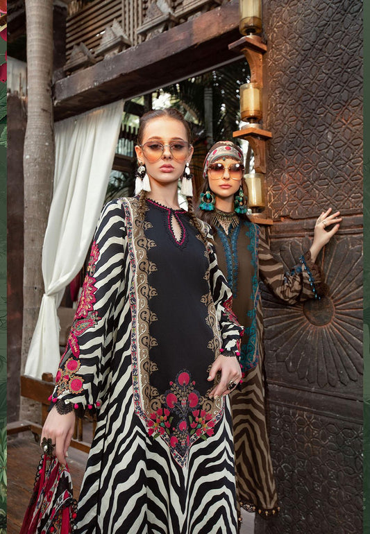 M Prints By Maria B Embroidered Lawn Suits Unstitched 3 Piece D#4A - Yumnaz