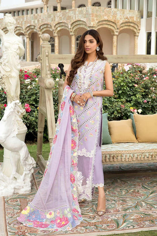 Crimson by Saira Shakira Embroidered Lawn Suits Unstitched 3 Piece 6A-LAVENDER - Luxury Collection - Yumnaz