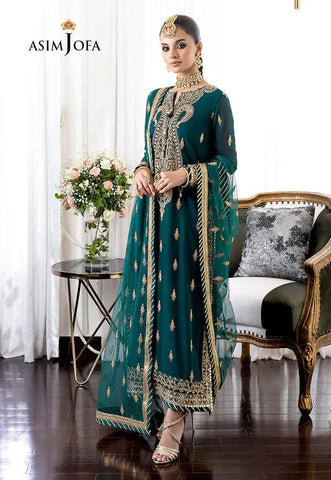 Asim Jofa JhilMil Luxury Festive Chiffon Collection 3 PC Unstitched D-12