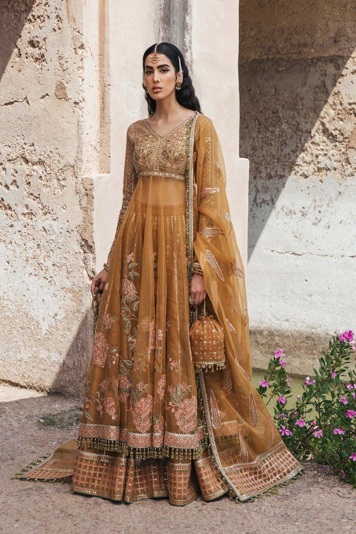 Paar by Hussain Rehar Festive Unstitched 3 Pieces Organza Suit - Sehar - Yumnaz