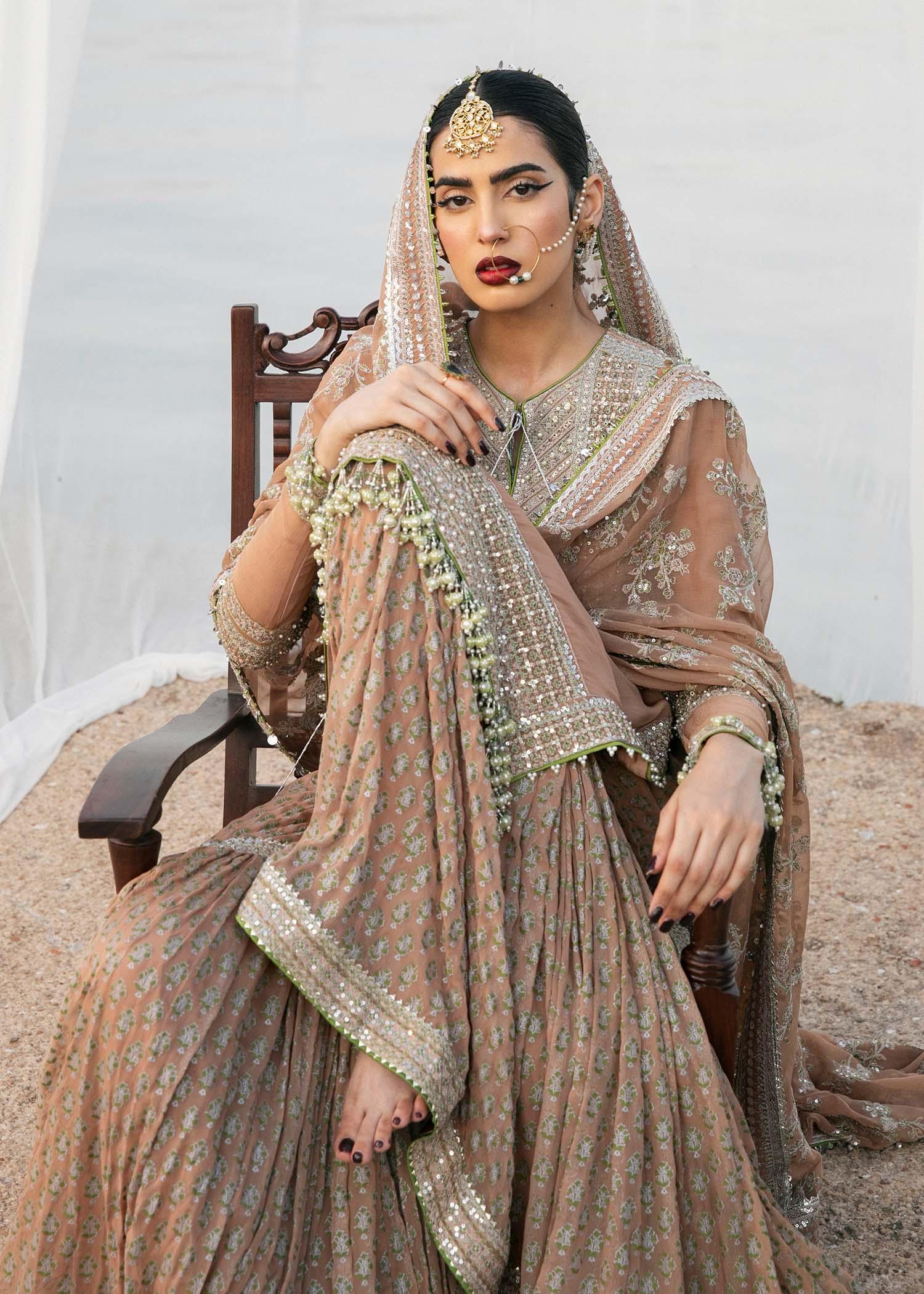Hussain Rehar Luxury Chiffon Collection 08 Aabroo Paar Festive Collection 3 Pieces Unstitched - Yumnaz