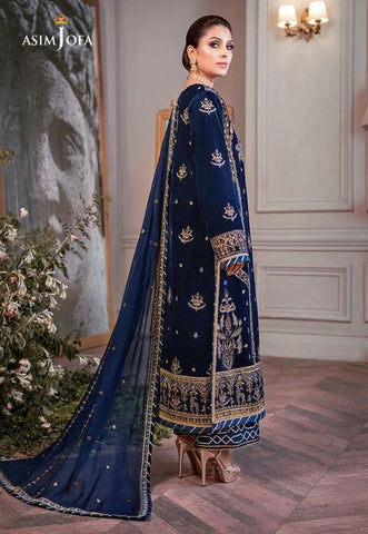Asim Jofa The Ayeza Edit Luxury Velvet Collection Unstitched 3 Pieces AJ-08 - Yumnaz