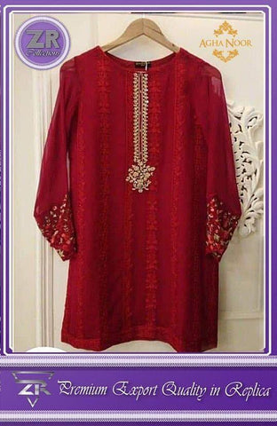 Agha Noor Organza Suit-Replica Suits-Replica Zone