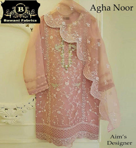 Agha Noor Organza Suit - Yumnaz