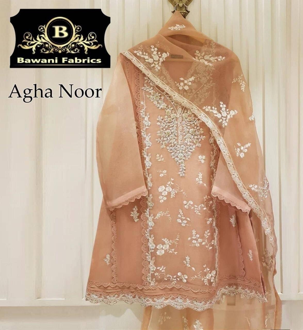 Agha Noor Organza Suit - Yumnaz