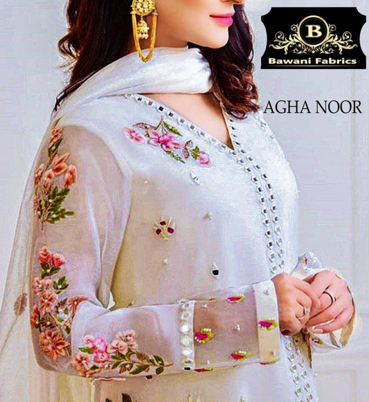 Agha Noor Organza Suit - Yumnaz