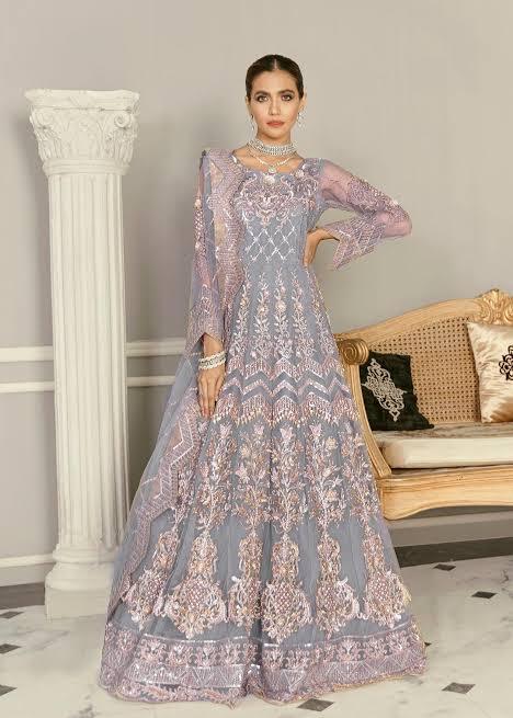 Akbar Aslam Net Frock - Yumnaz