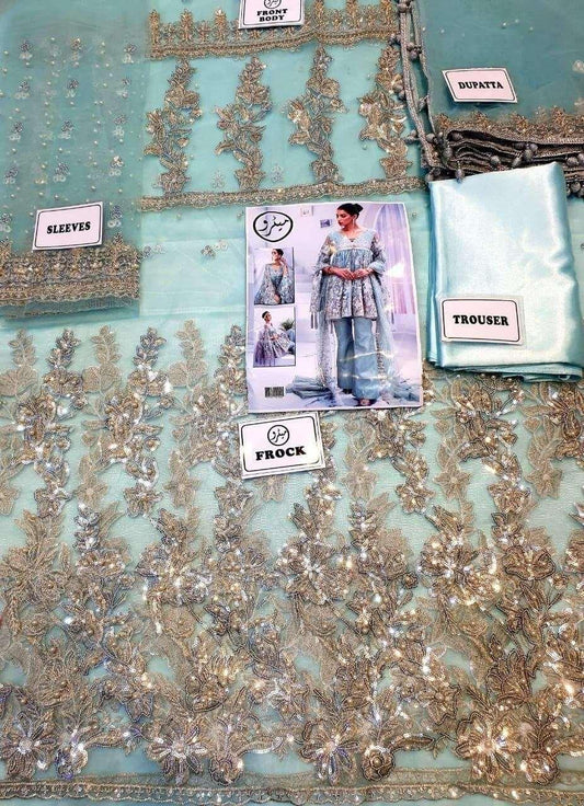 Akbar Aslam Net Suit - Yumnaz