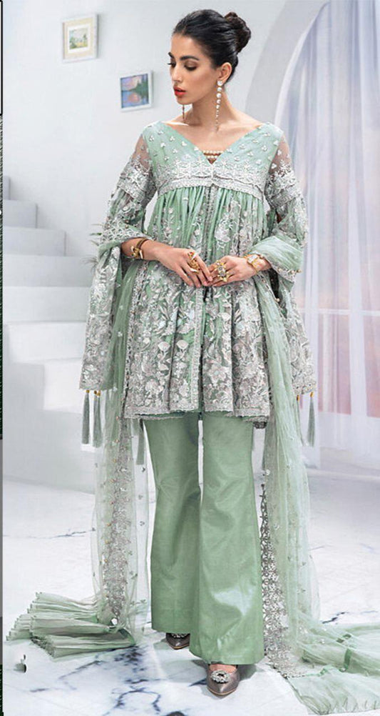 Akbar Aslam Net Suit - Yumnaz