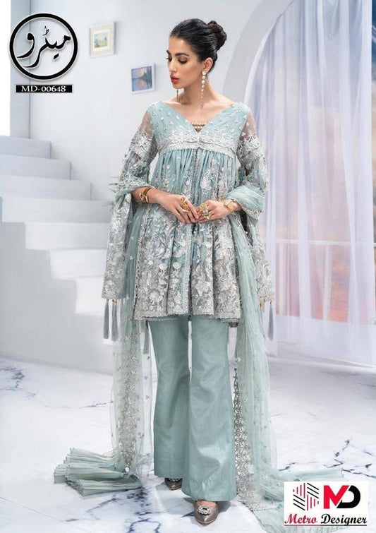 Akbar Aslam Net Suit - Yumnaz
